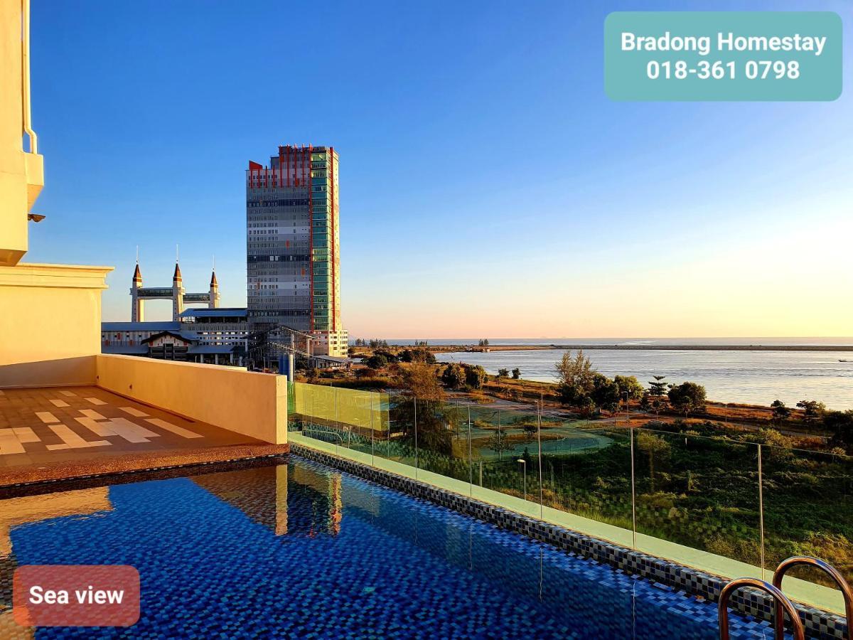 Bradong Homestay - Musllm Only, 3 Queen Bedrooms, Seaview, Infinity Pool, Gym, Near Drawbridge & Ktcc Mall Куала-Тренгану Экстерьер фото